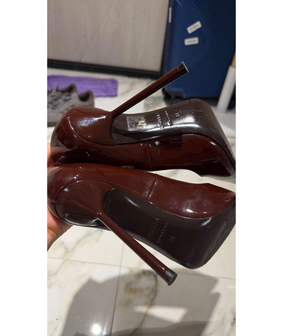 LE SILLA Бордовые туфли из лакированной кожи, фото 5