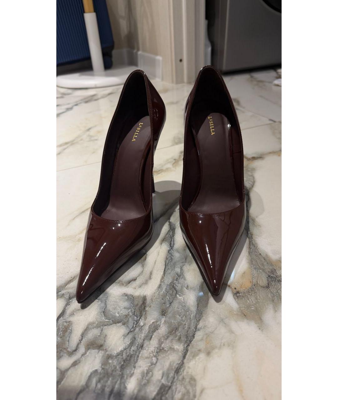 LE SILLA Бордовые туфли из лакированной кожи, фото 2