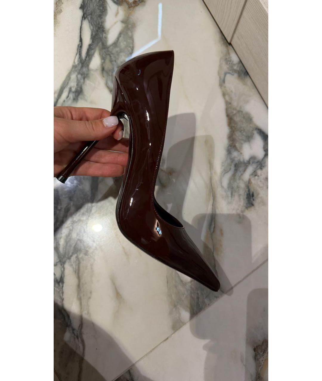 LE SILLA Бордовые туфли из лакированной кожи, фото 8