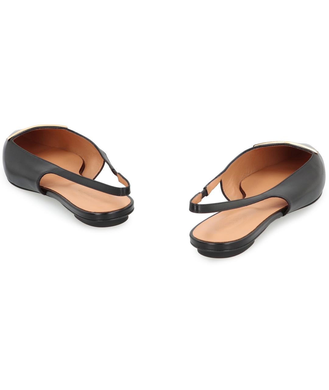 TOD'S Черные кожаные балетки, фото 4