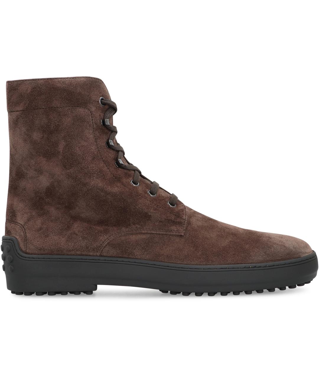 TOD'S Коричневые замшевые высокие ботинки, фото 2