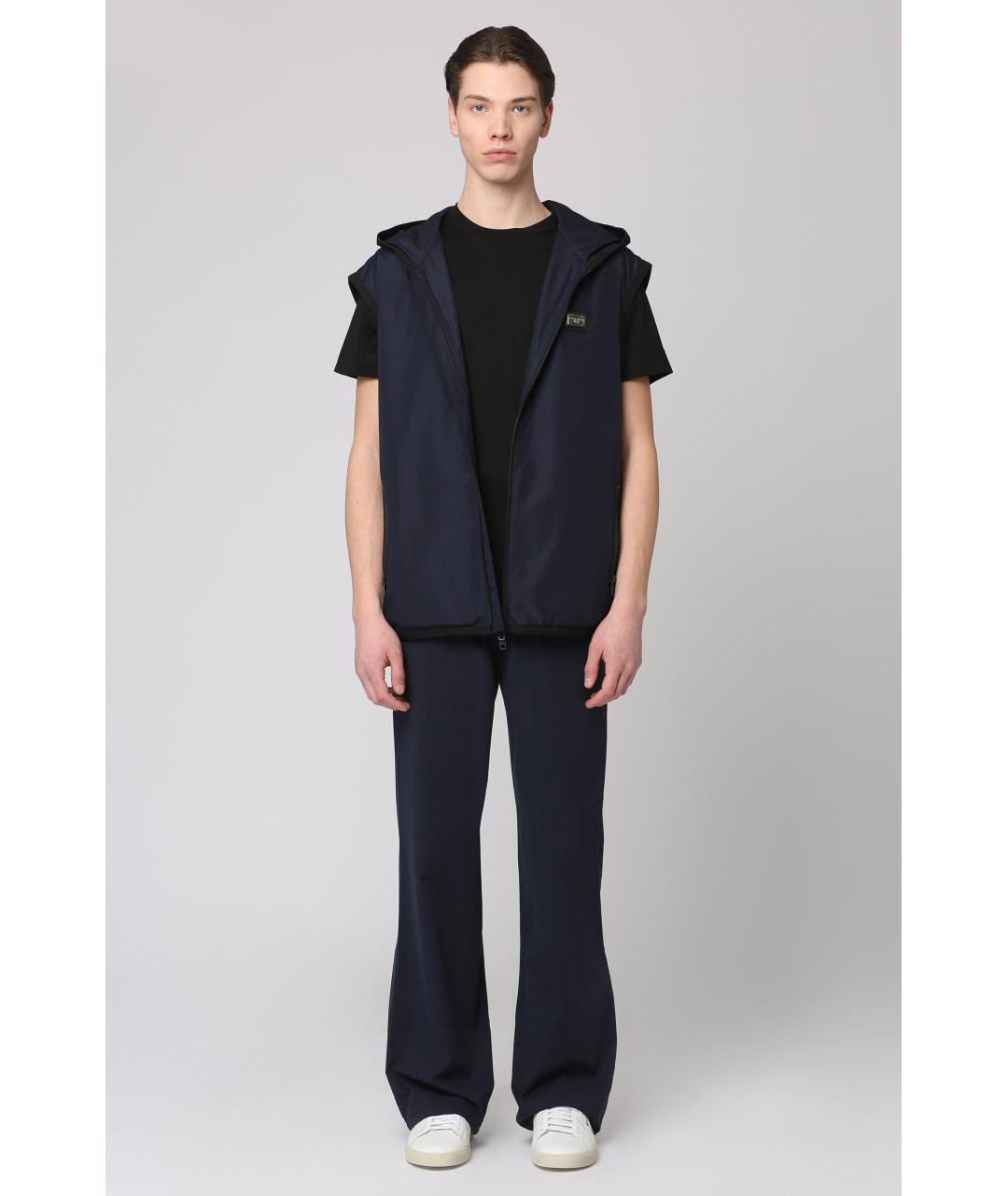 DOLCE&GABBANA Синий полиэстеровый жилет, фото 3