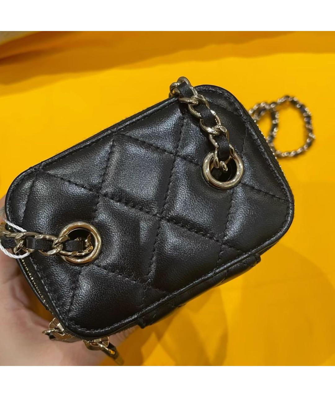 CHANEL Черная кожаная сумка через плечо, фото 5