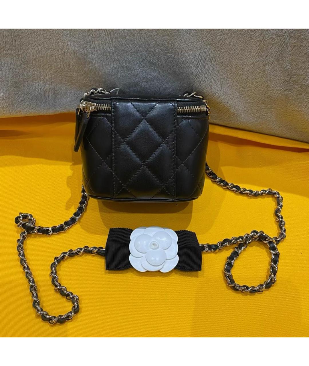 CHANEL Черная кожаная сумка через плечо, фото 3