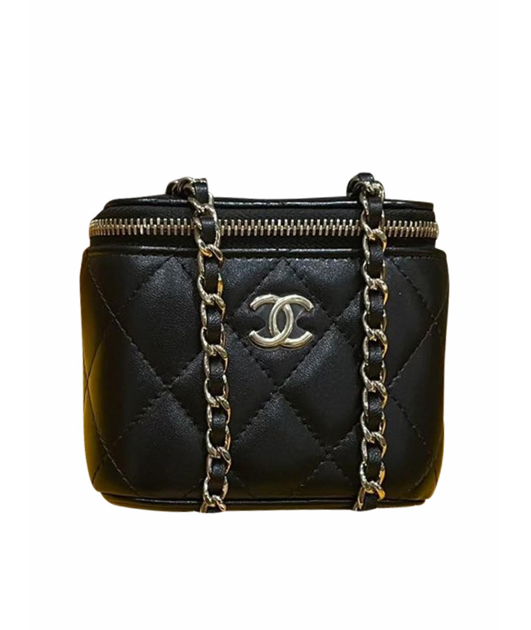 CHANEL Черная кожаная сумка через плечо, фото 1