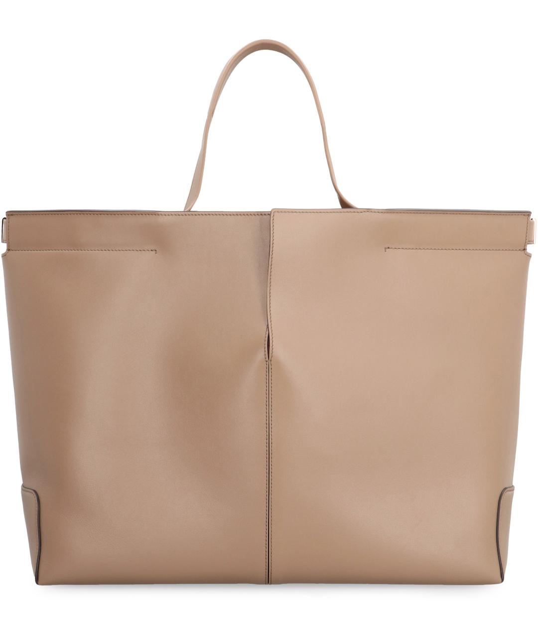 TOD'S Коричневая кожаная сумка тоут, фото 3