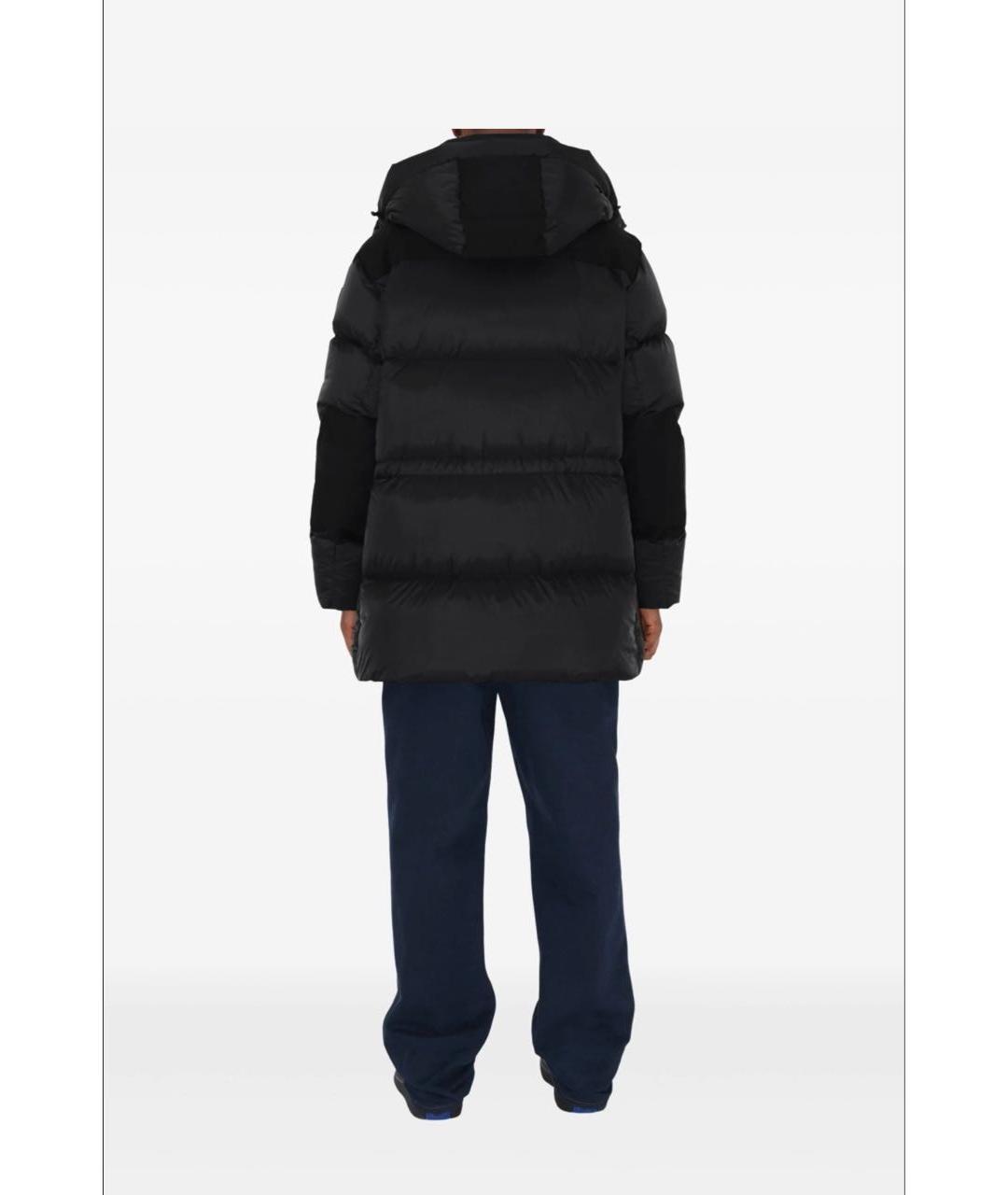 BURBERRY Черный полиамидовый пуховик, фото 2