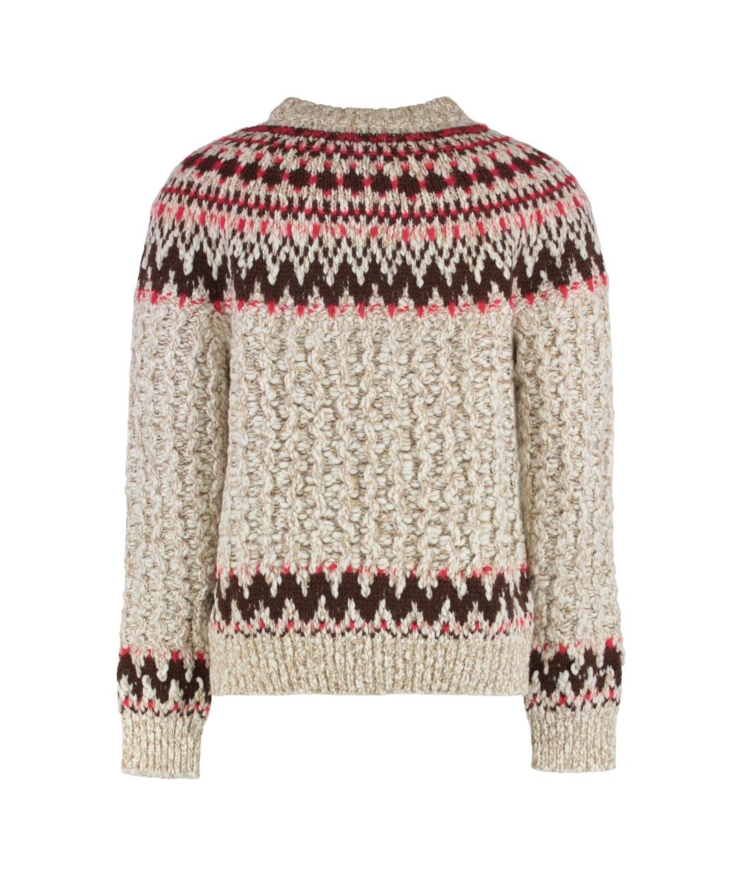 MONCLER GRENOBLE Бежевый шерстяной джемпер / свитер, фото 2