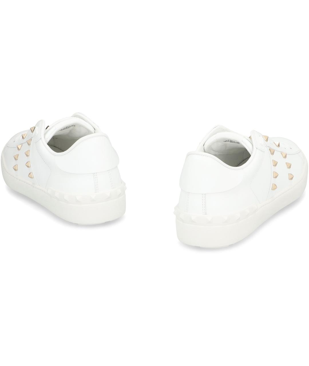 VALENTINO Белые кожаные низкие кроссовки / кеды, фото 4