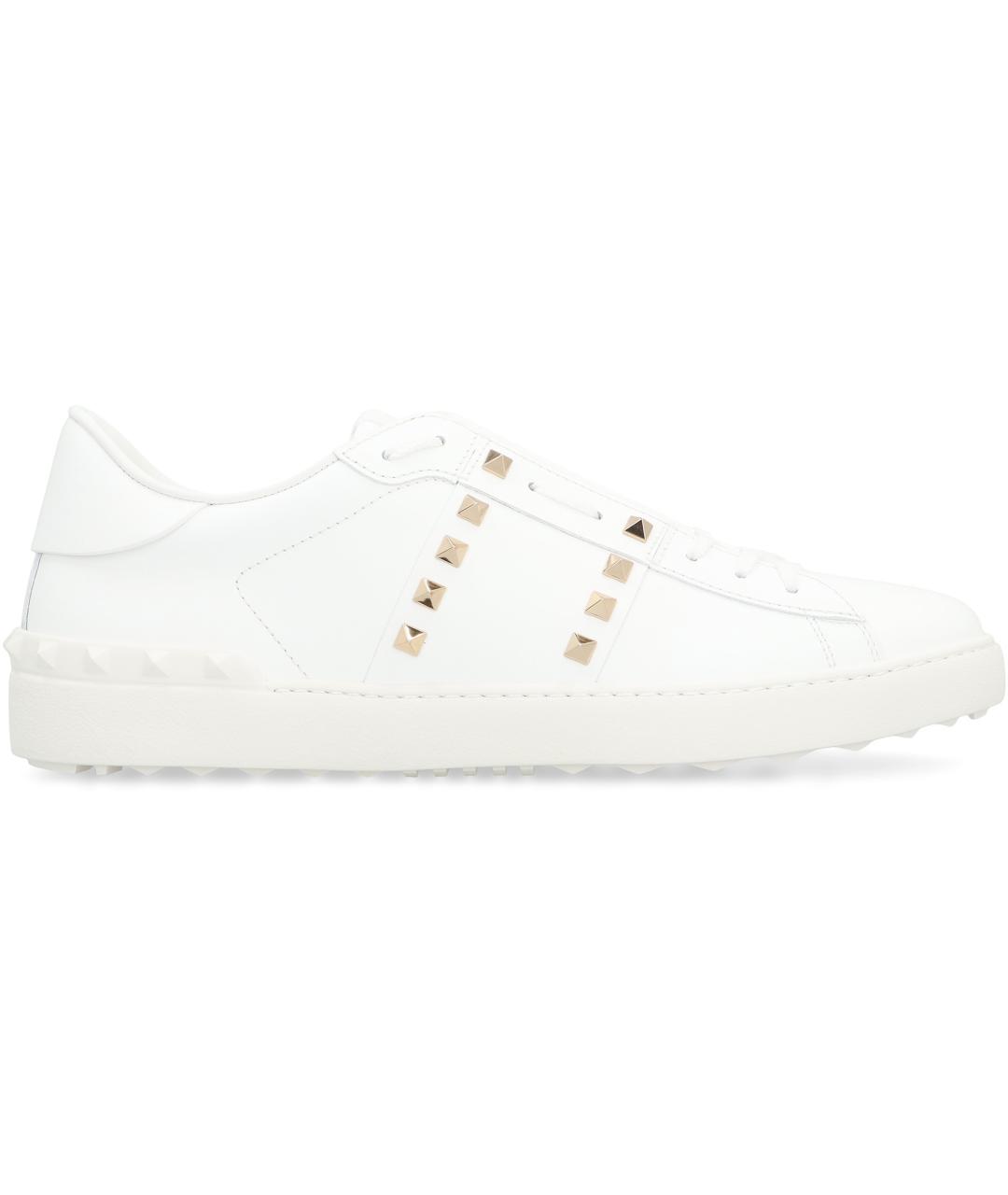 VALENTINO Белые кожаные низкие кроссовки / кеды, фото 2