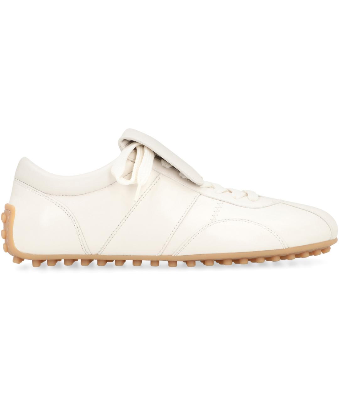 TOD'S Белые кожаные кроссовки, фото 2