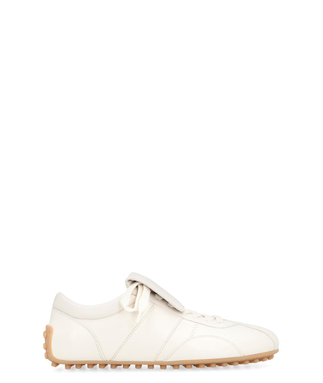 TOD'S Белые кожаные кроссовки, фото 1