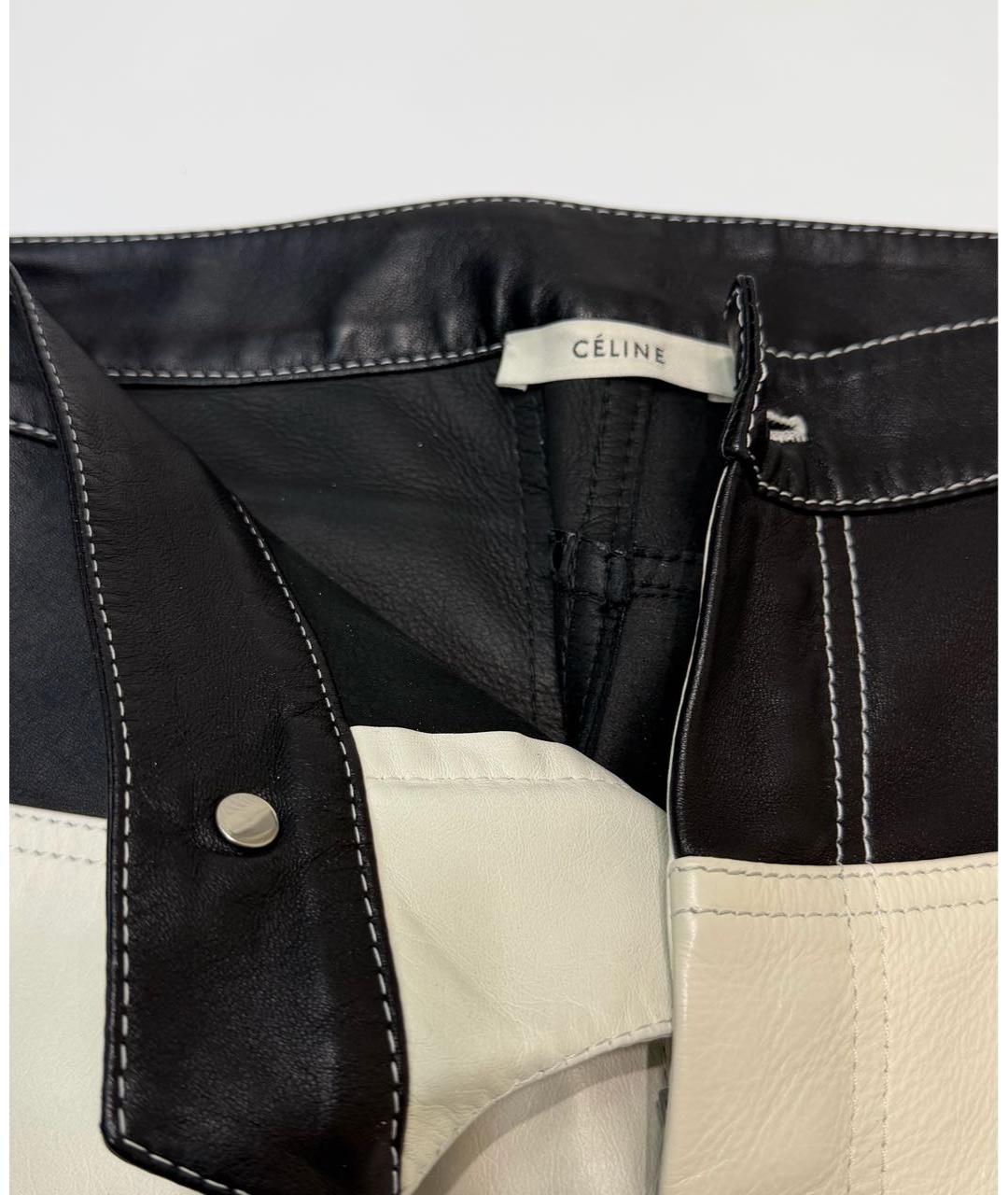 CELINE Кожаные прямые брюки, фото 3