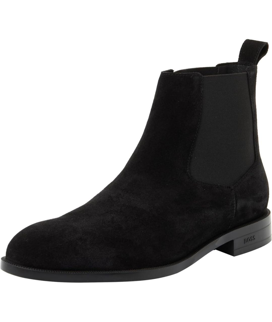 HUGO BOSS Черные замшевые высокие ботинки, фото 2