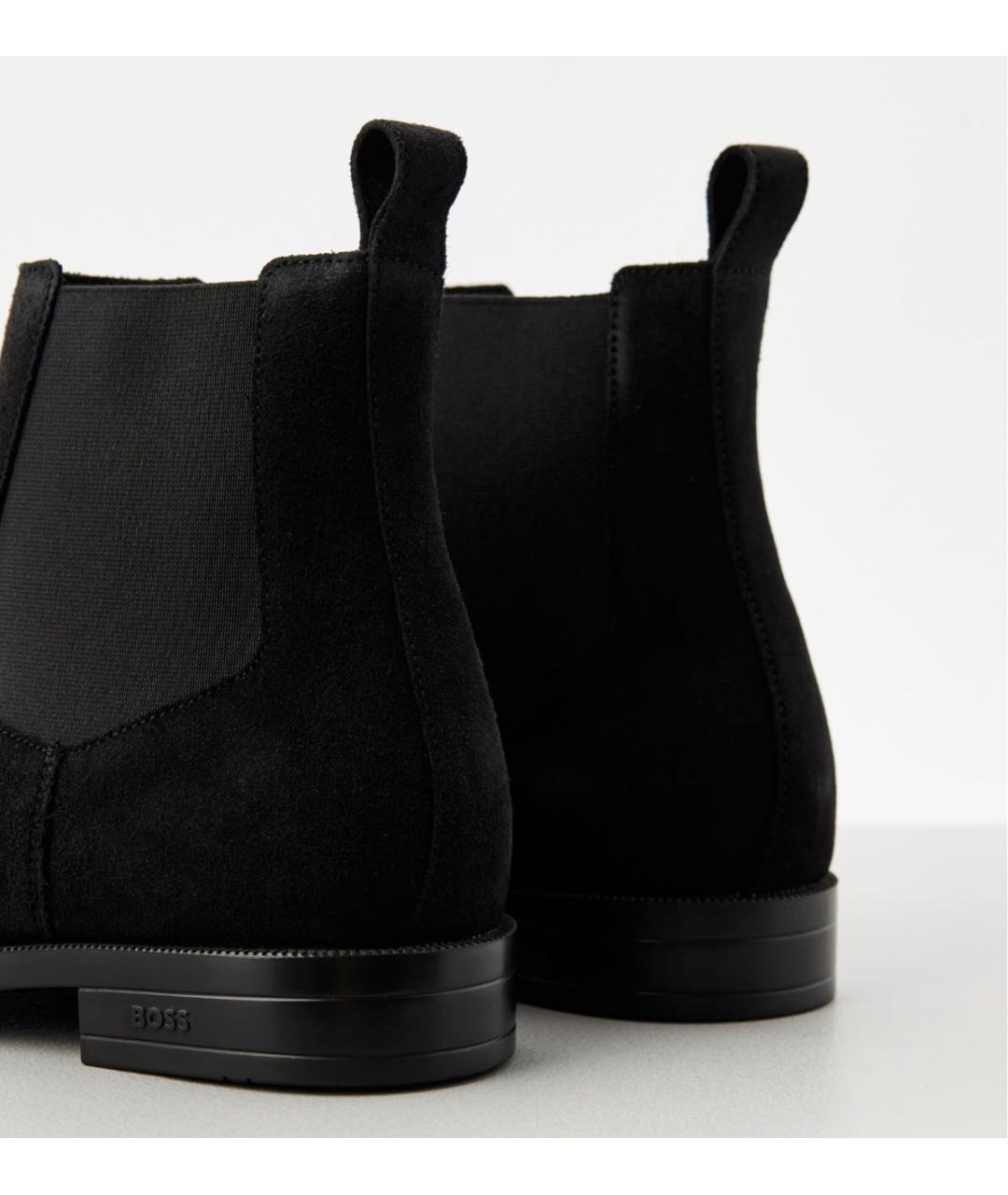 HUGO BOSS Черные замшевые высокие ботинки, фото 4