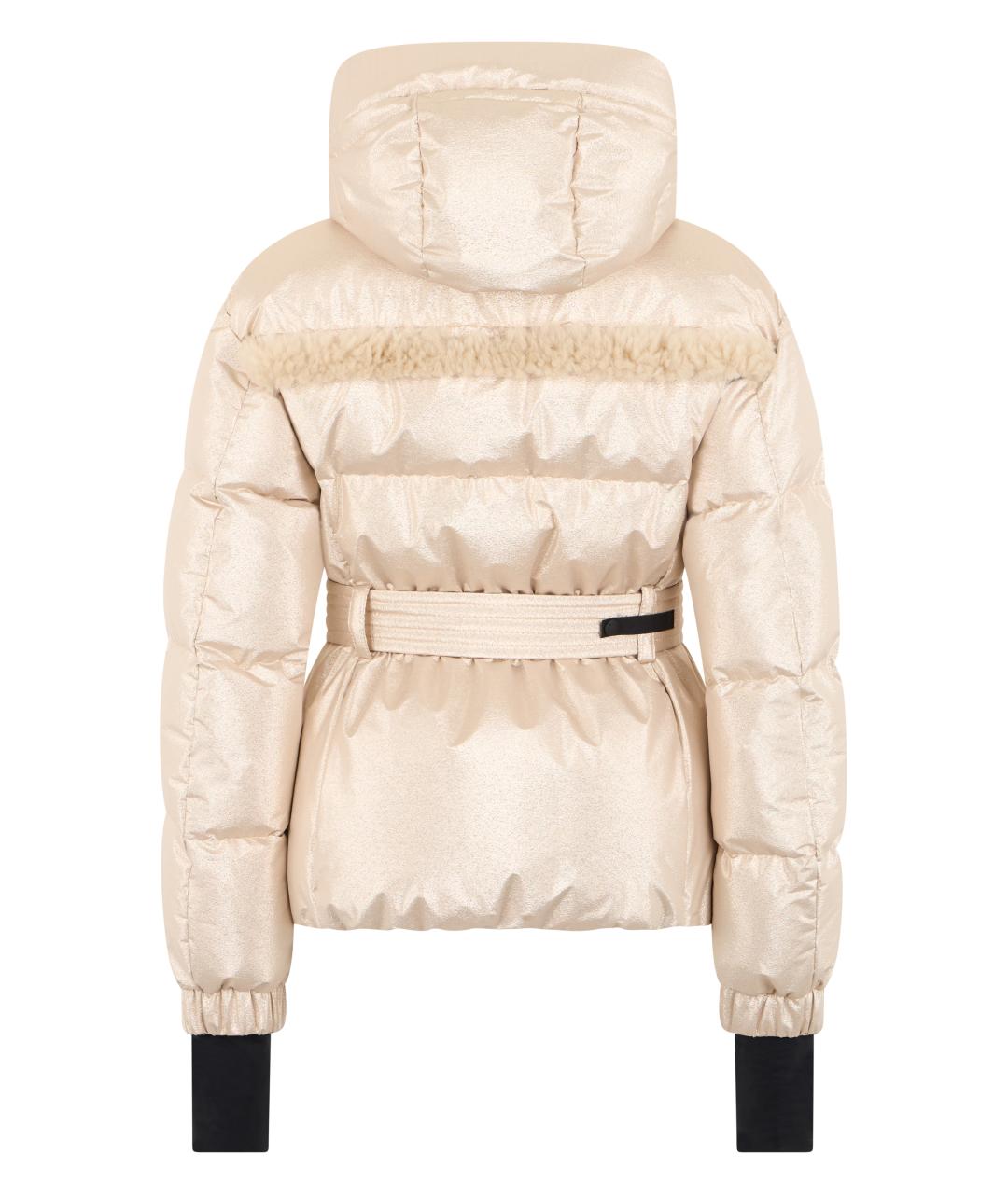 MONCLER GRENOBLE Бежевый полиэстеровый пуховик, фото 2