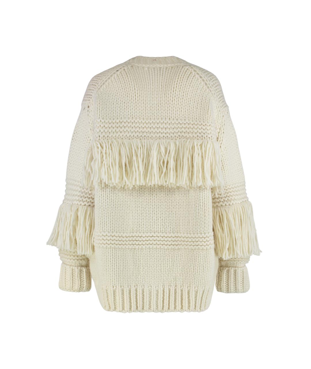 MONCLER GRENOBLE Белый шерстяной кардиган, фото 2