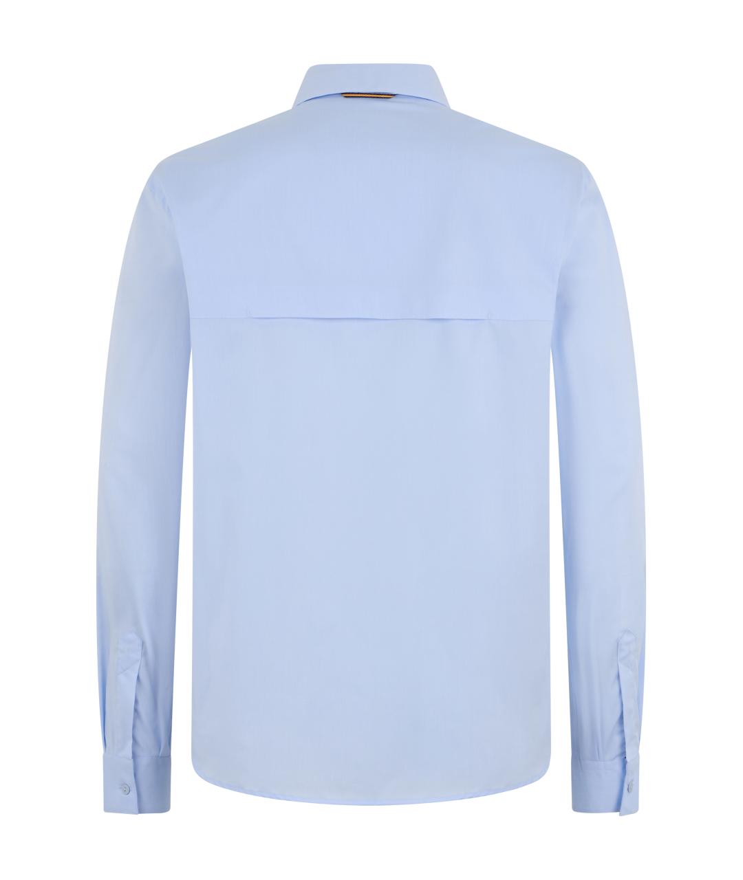 K-WAY Голубая хлопковая классическая рубашка, фото 2