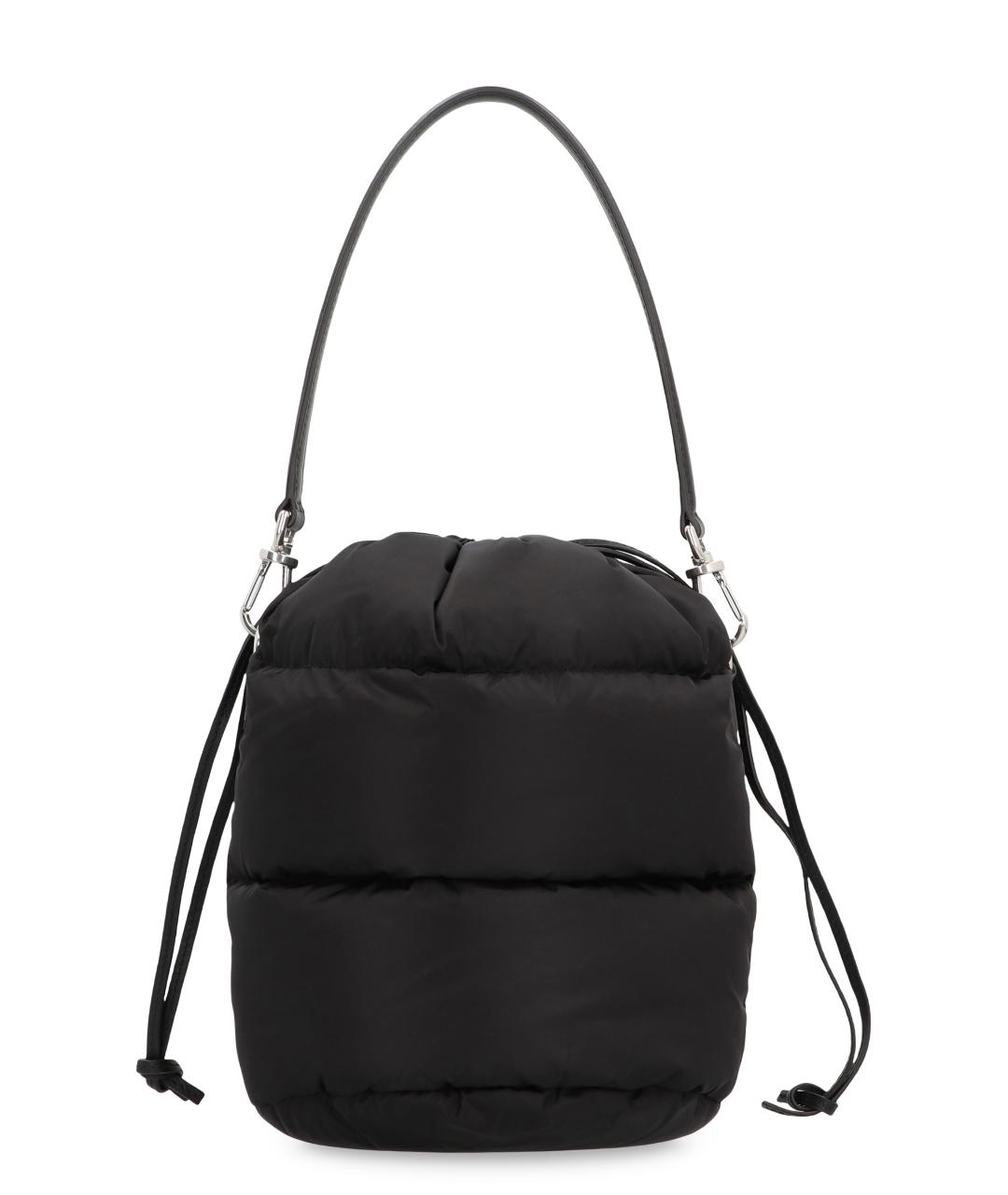 MONCLER Черная синтетическая сумка с короткими ручками, фото 3