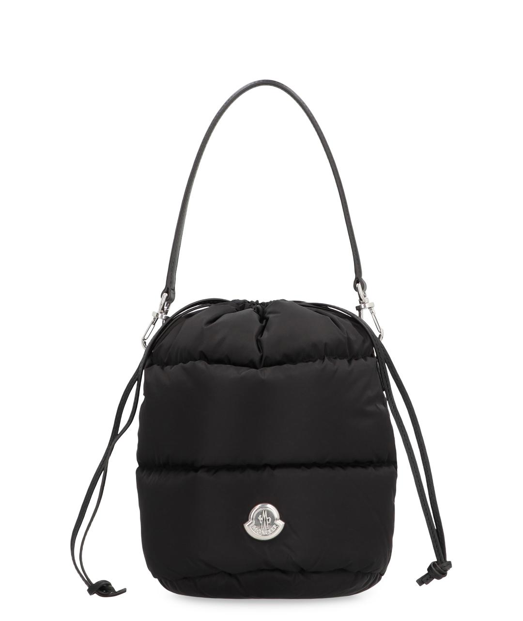 MONCLER Черная синтетическая сумка с короткими ручками, фото 1