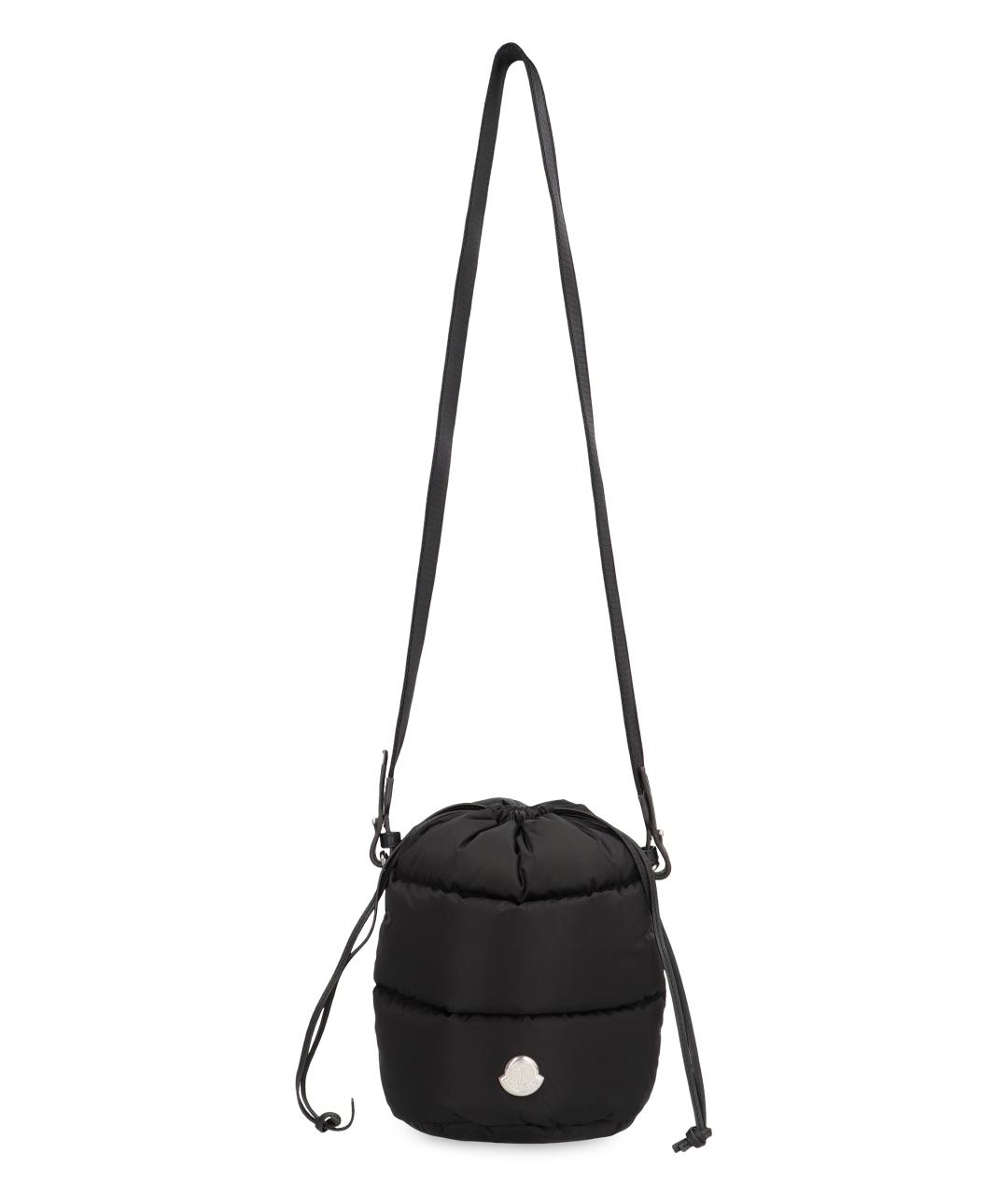 MONCLER Черная синтетическая сумка с короткими ручками, фото 4