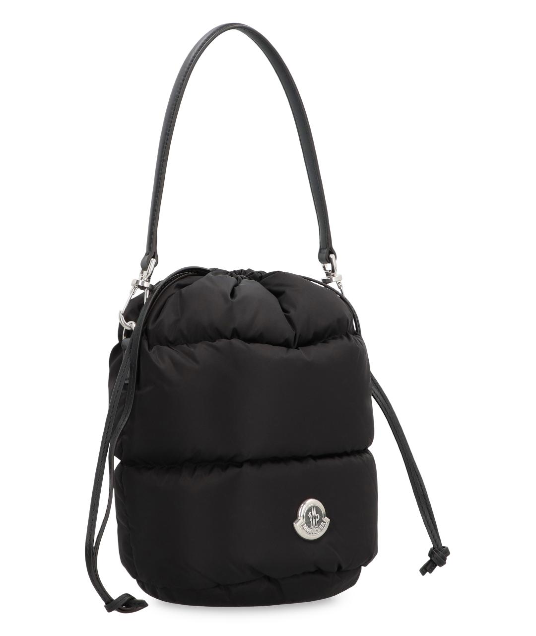 MONCLER Черная синтетическая сумка с короткими ручками, фото 2