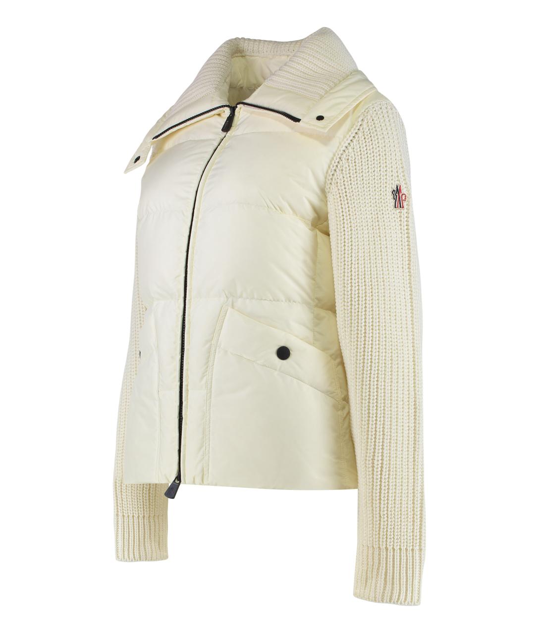 MONCLER GRENOBLE Белый полиамидовый кардиган, фото 2
