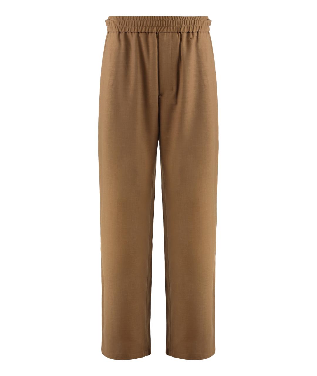 Ami Paris Бежевые шерстяные повседневные брюки, фото 1