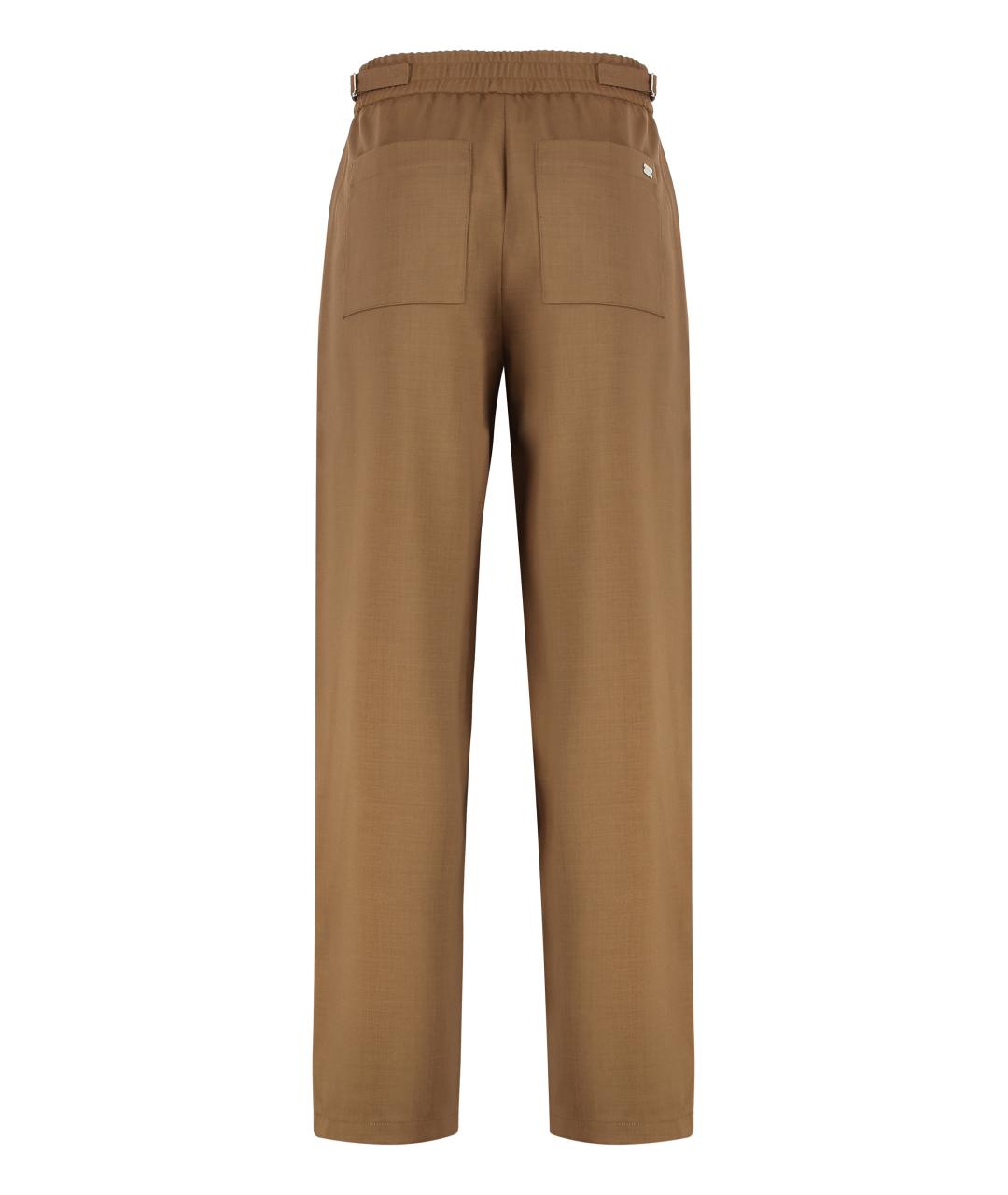 Ami Paris Бежевые шерстяные повседневные брюки, фото 2