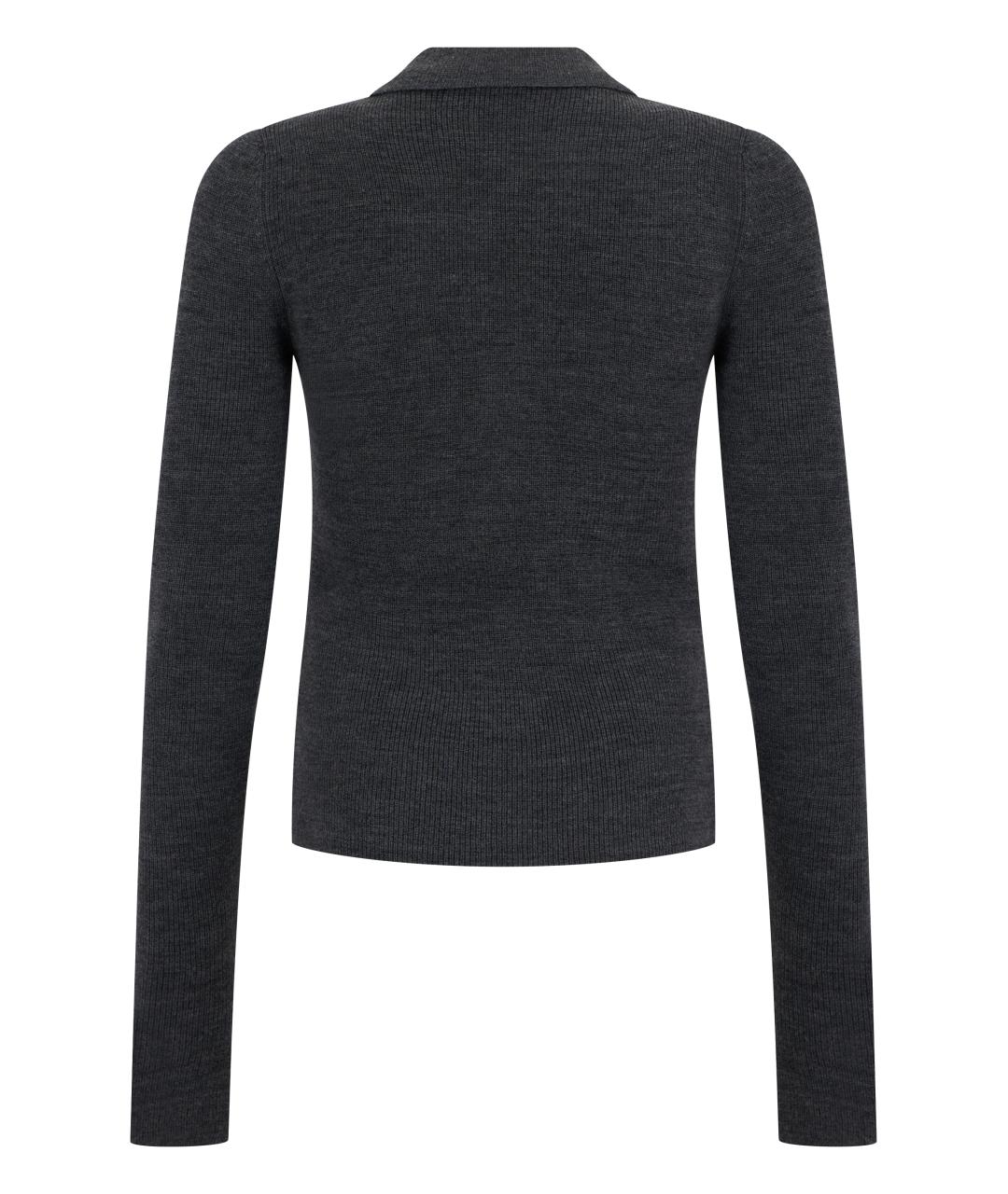 GANNI Серый шерстяной джемпер / свитер, фото 2