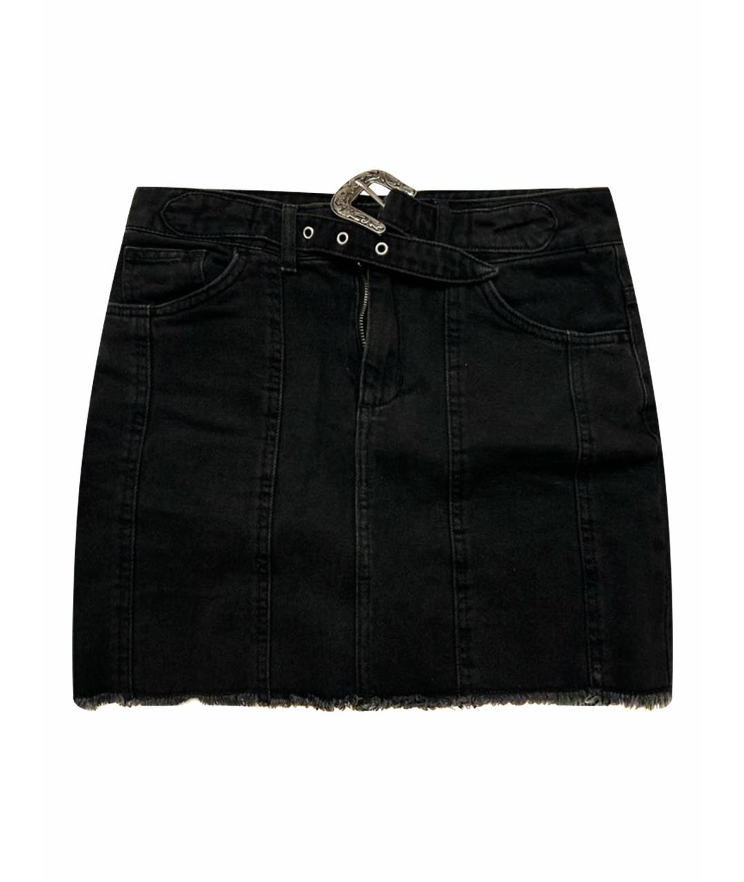 LIU JO Черная деним юбка мини, фото 1