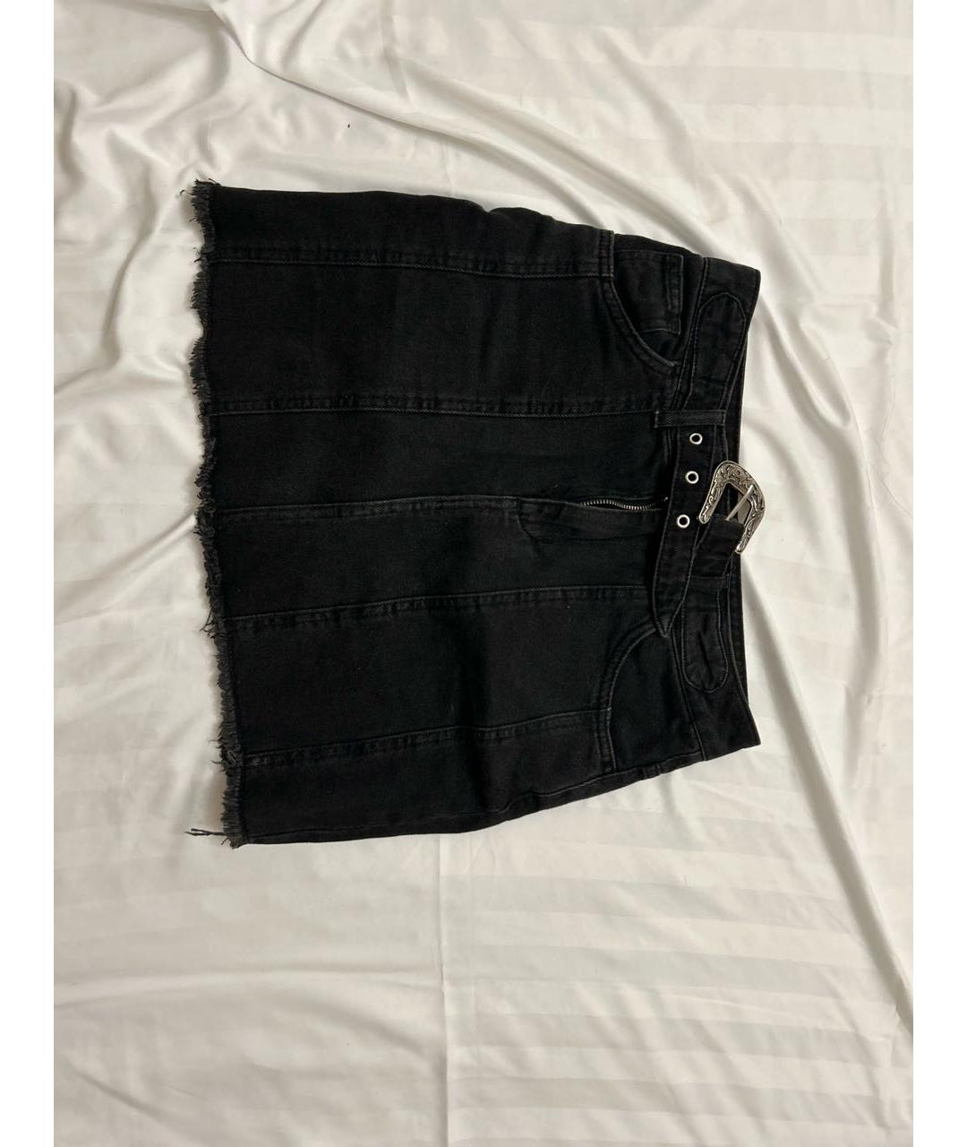 LIU JO Черная деним юбка мини, фото 5