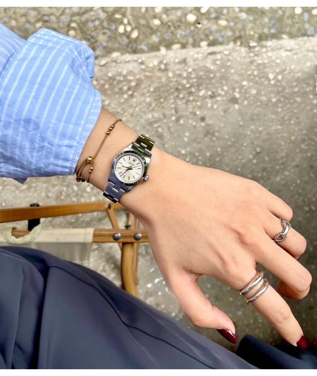 ROLEX Серебряные металлические часы, фото 2