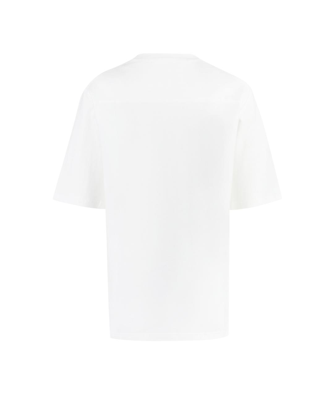 JIL SANDER Белая хлопковая футболка, фото 2