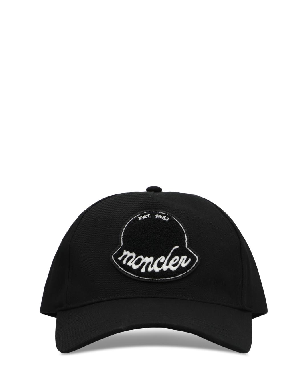 MONCLER Черная хлопковая кепка/бейсболка, фото 1