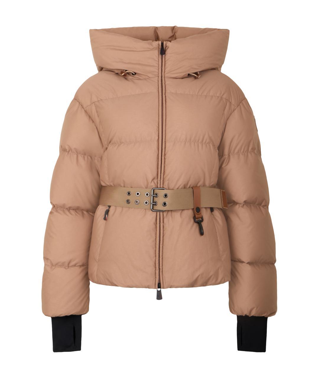 MONCLER Розовый полиамидовый пуховик, фото 3