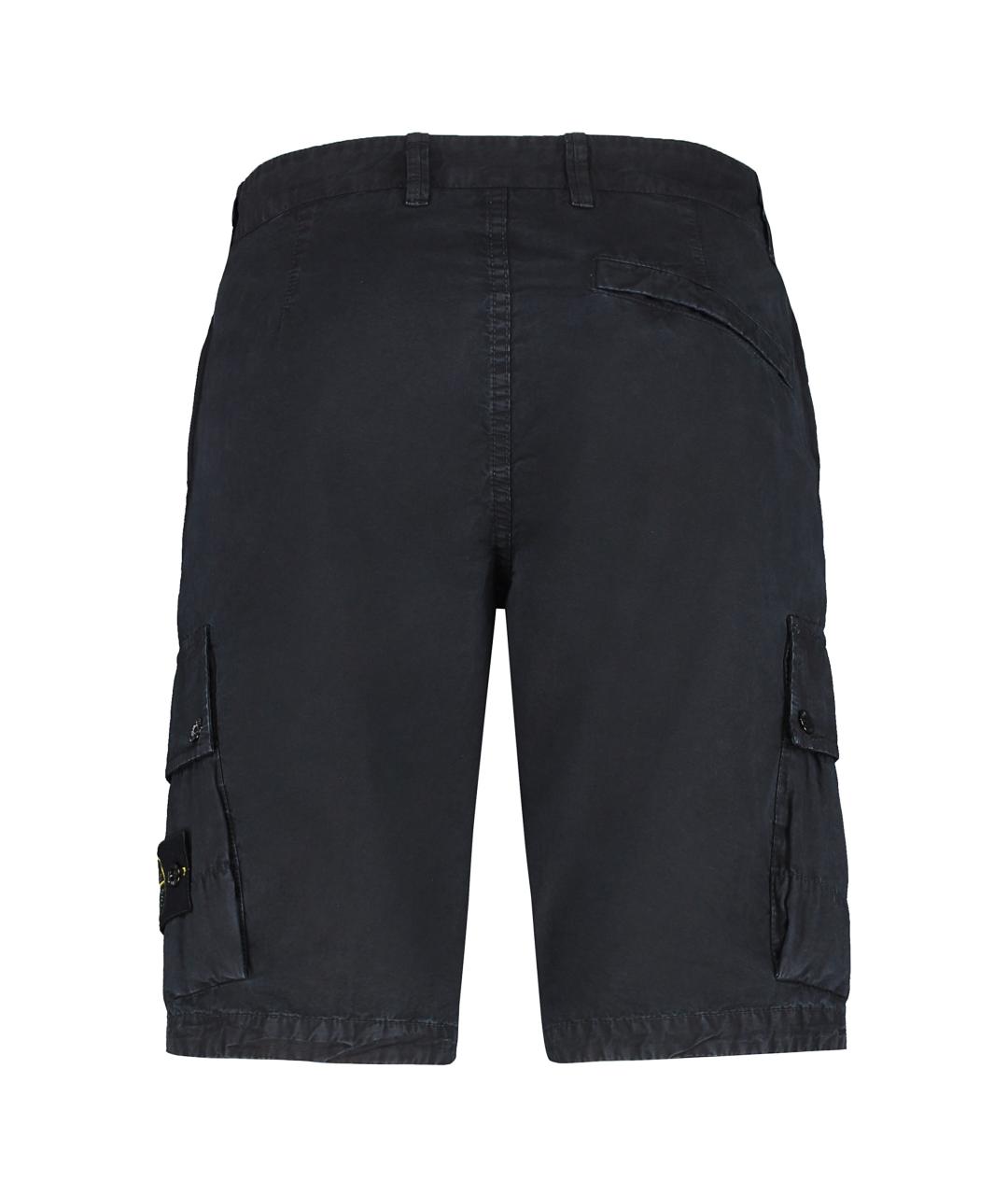 STONE ISLAND Синие хлопковые шорты, фото 3