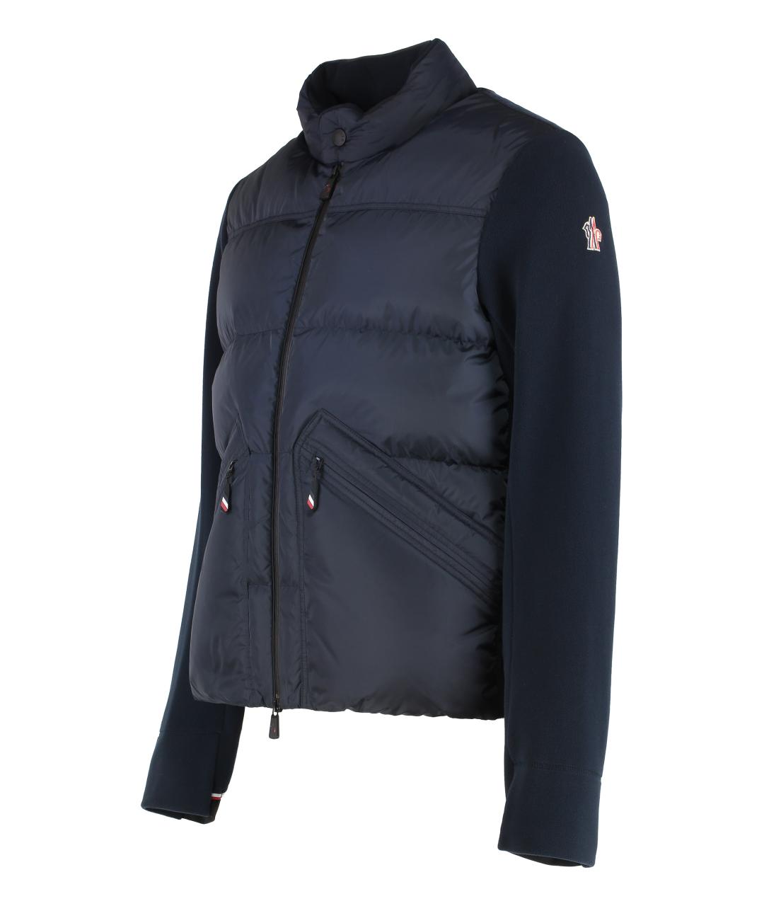 MONCLER GRENOBLE Синий полиэстеровый кардиган, фото 3