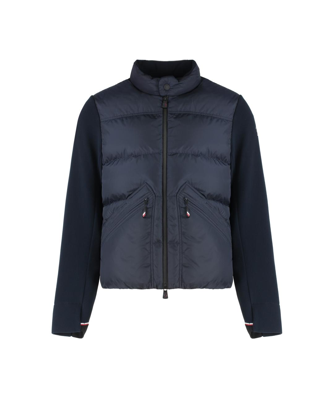 MONCLER GRENOBLE Синий полиэстеровый кардиган, фото 1