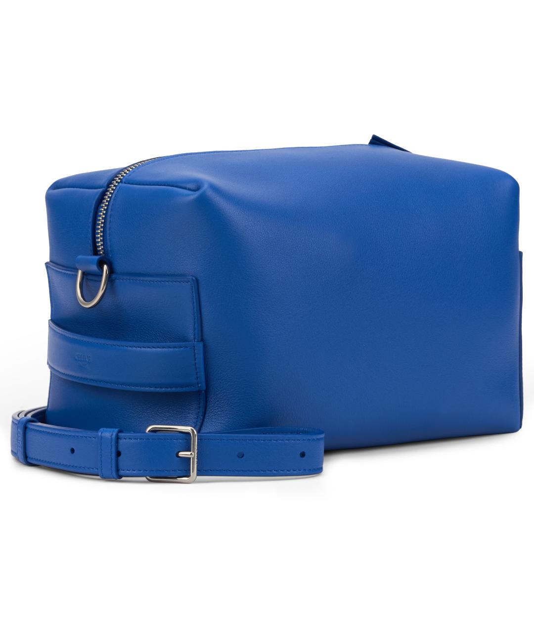 CELINE Синяя кожаная сумка на плечо, фото 3