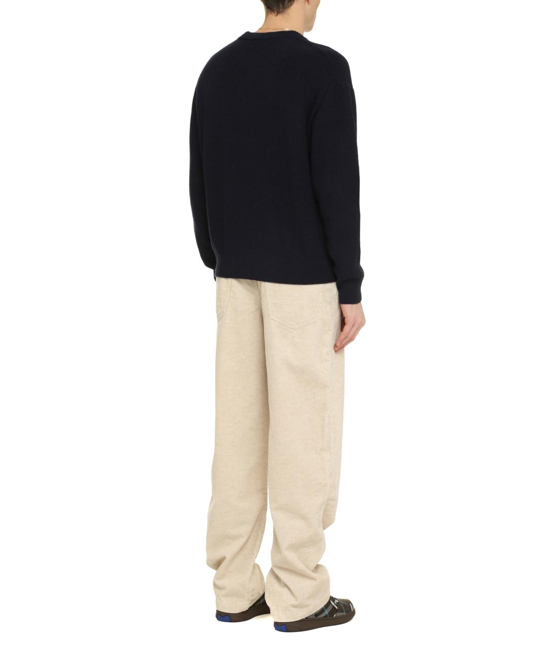 MAISON KITSUNE Темно-синий шерстяной джемпер / свитер, фото 4