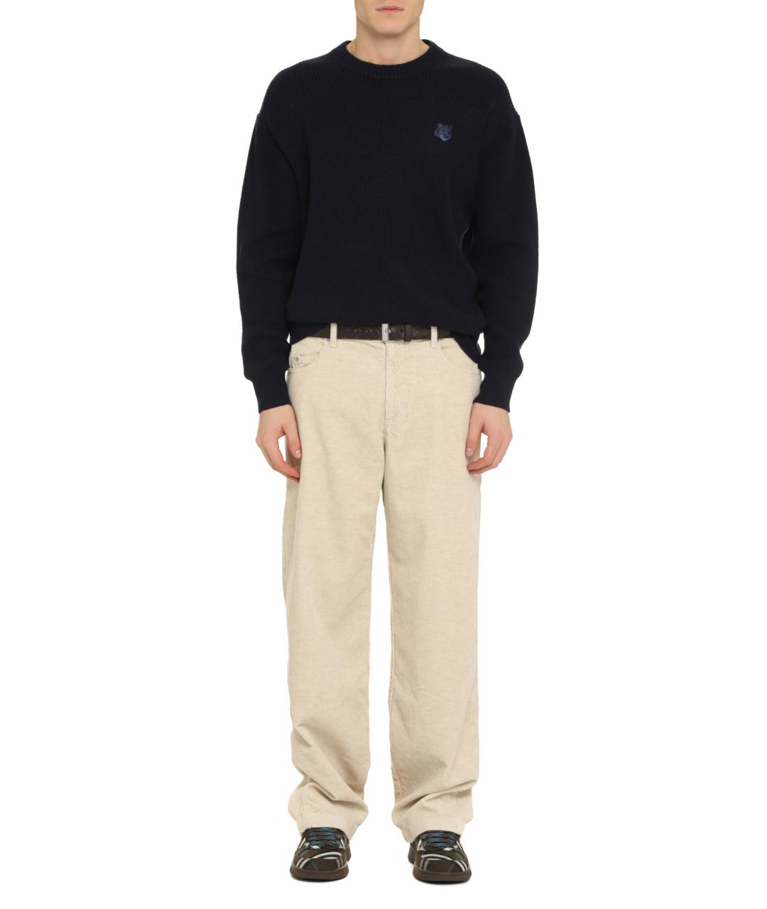 MAISON KITSUNE Темно-синий шерстяной джемпер / свитер, фото 3