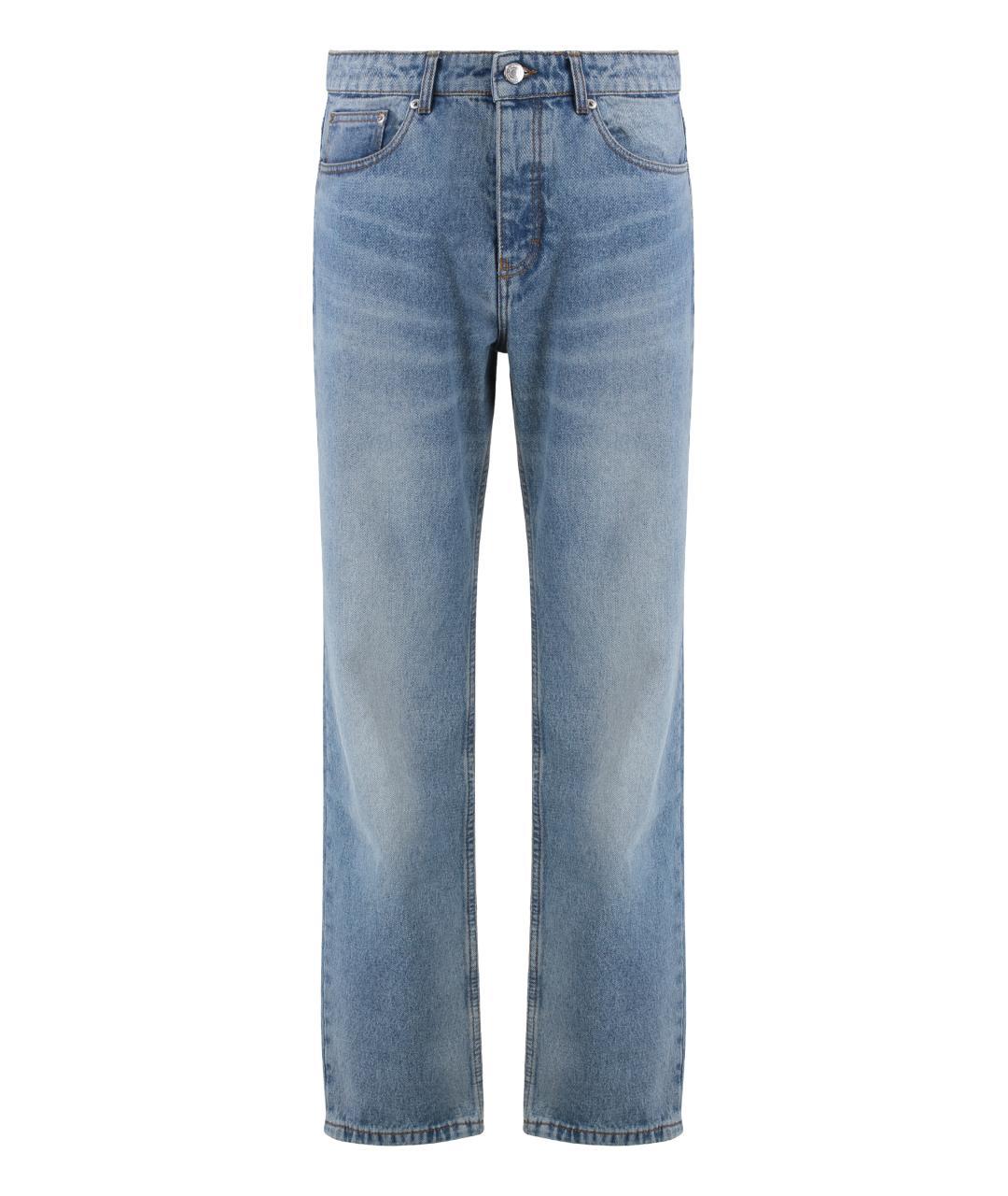 Ami Paris Синие хлопковые прямые джинсы, фото 3