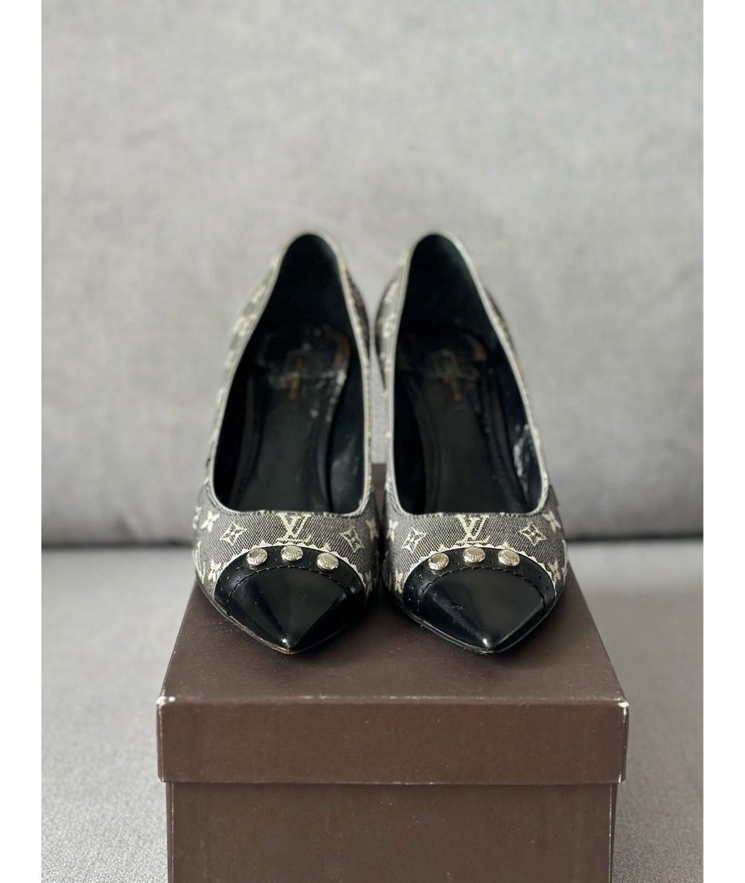 LOUIS VUITTON Серые кожаные туфли, фото 4