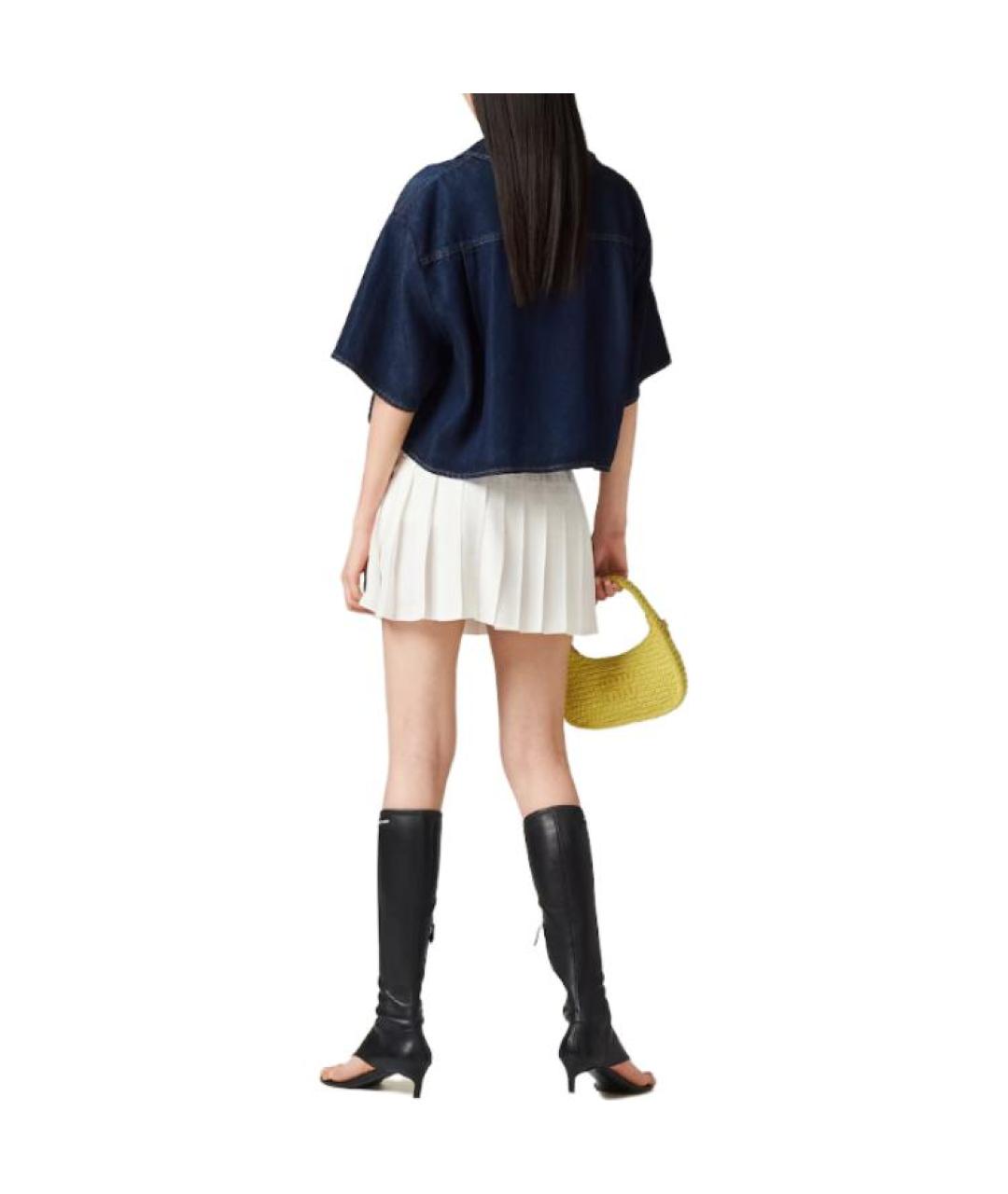 MIU MIU Синяя деним рубашка, фото 2