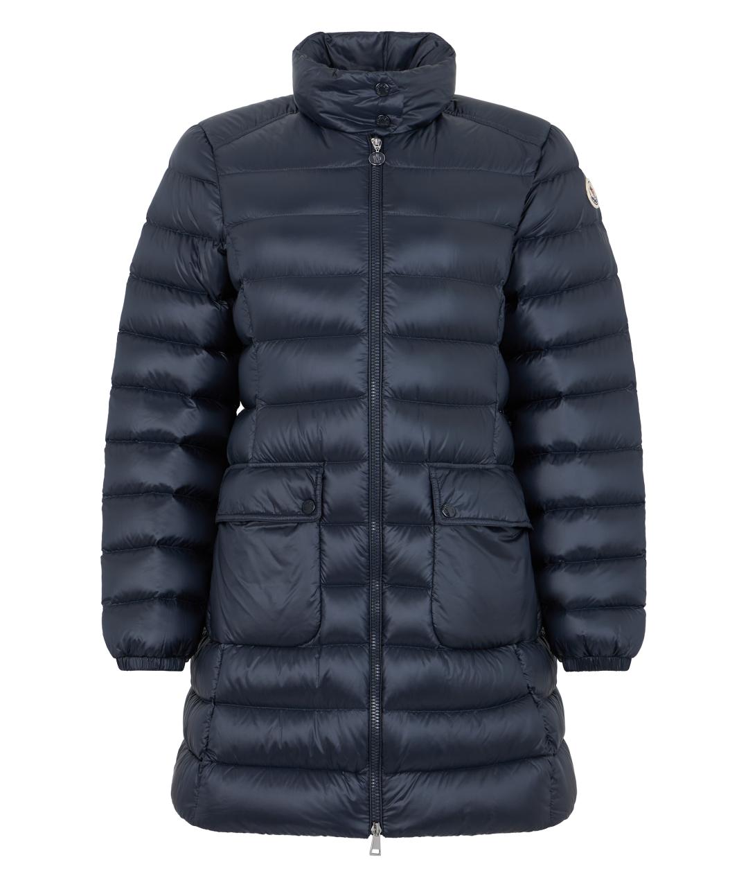 MONCLER Синий полиамидовый пуховик, фото 1