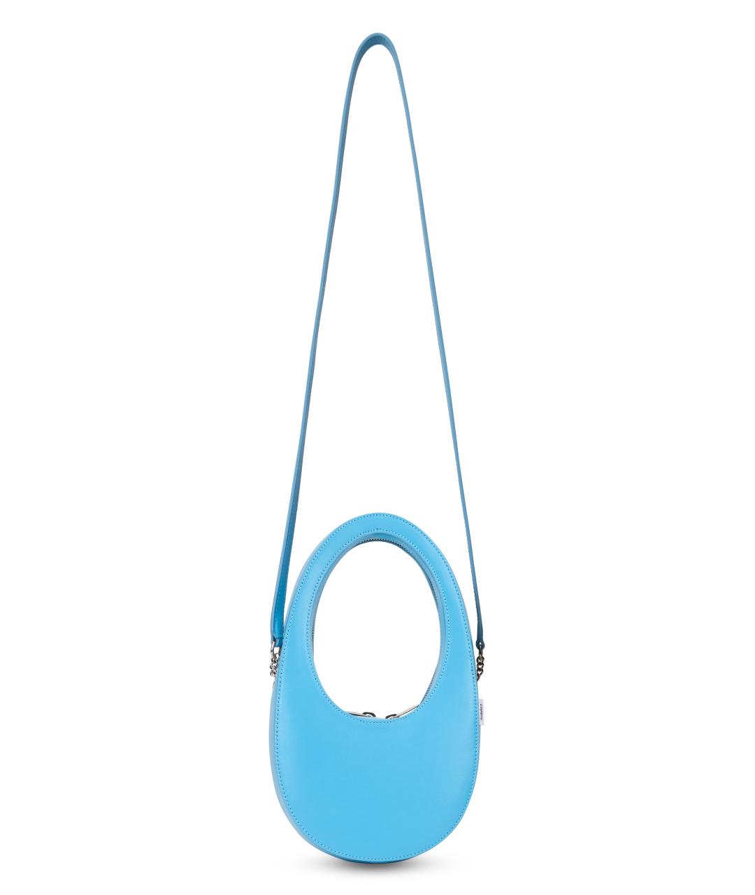 COPERNI Голубая кожаная сумка с короткими ручками, фото 3