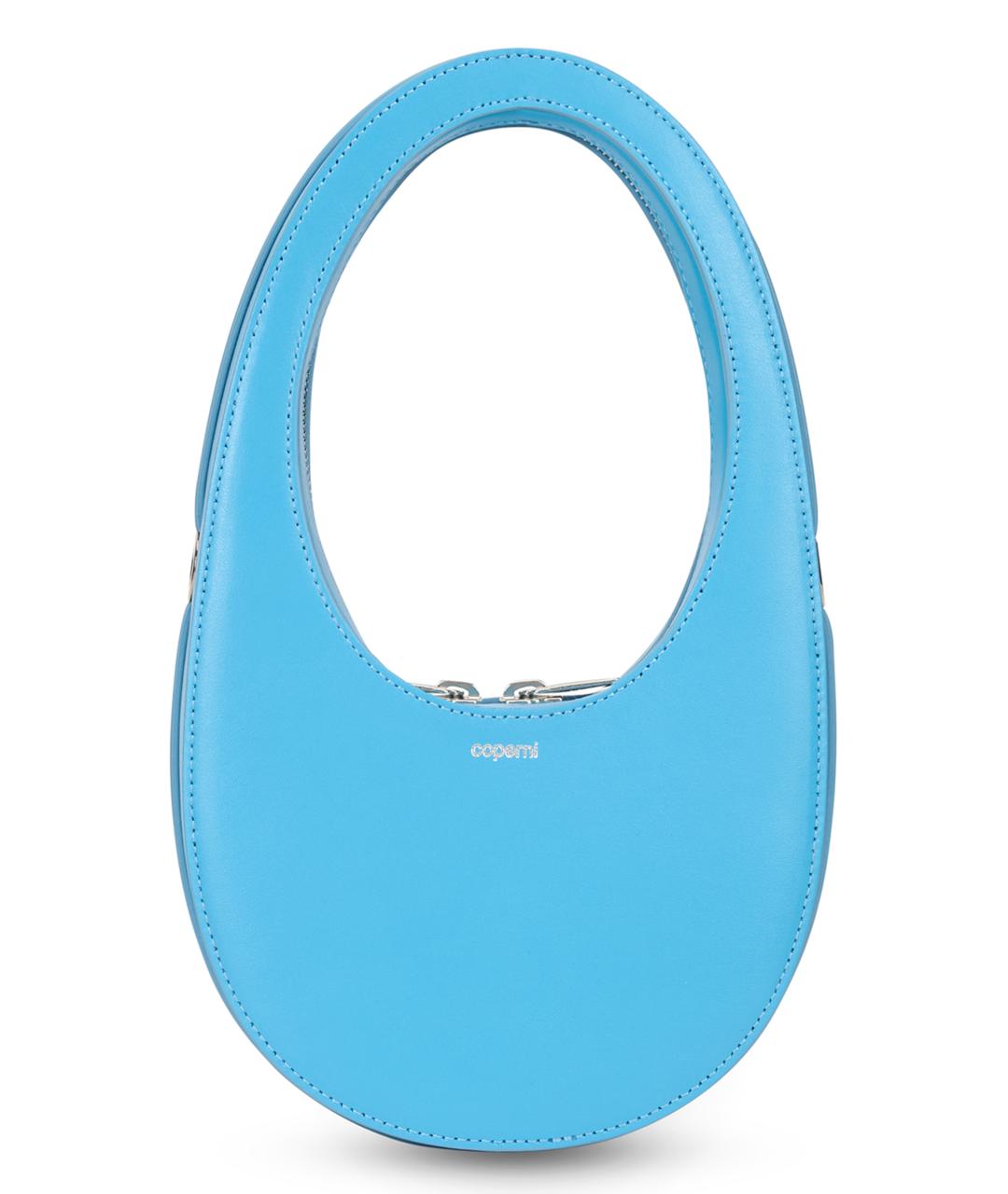 COPERNI Голубая кожаная сумка с короткими ручками, фото 1