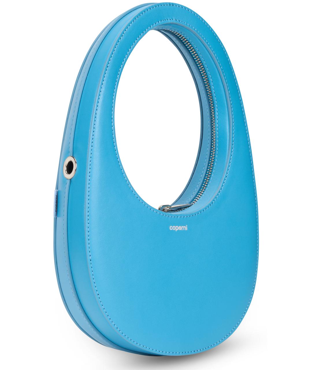 COPERNI Голубая кожаная сумка с короткими ручками, фото 2