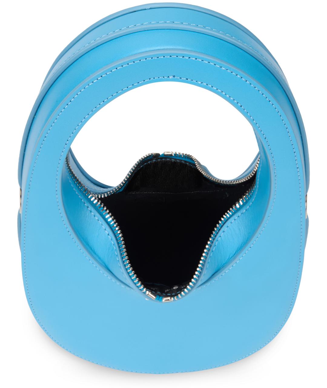 COPERNI Голубая кожаная сумка с короткими ручками, фото 4